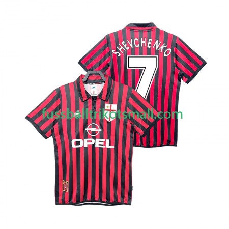 Fußballtrikots AC Mailand SHEVCHENKO 7 1999 2000 Retro Kurzarm Heimtrikotsatz kaufen
